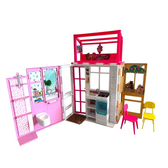 Barbie Getaway House Playset with 4 Areas - Picture 1 of 4